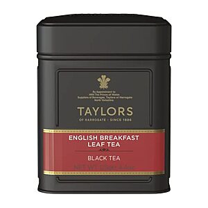 [NEW, SnS, AC] $5.19 | 4.41-Oz Taylors of Harrogate English Breakfast, Black Loose Leaf at Amazon