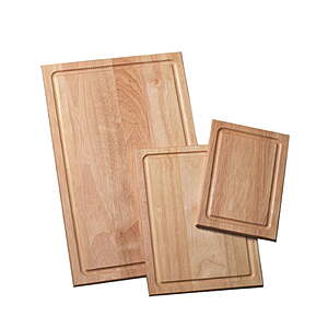Farberware 3-piece Wood Utility Cutting Boards with Perimeter Juice Well, $8.29, FS WM+, Walmart