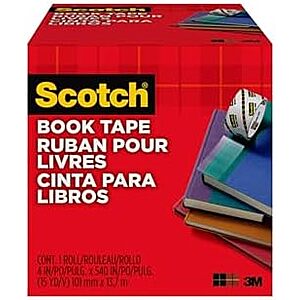 [NEW] $4.19 | Scotch Book Tape, 4 in x 540 in (845-400) at Amazon