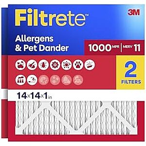 [SnS] $12.27 | Filtrete 14x14x1 Air Filter, MERV 11, MPR 1000 at Amazon