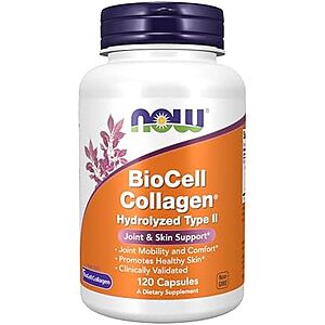 [NEW, SnS] $11.45 | NOW Foods Supplements, BioCell Collagen® Hydrolyzed Type II, 120 Veg Capsules at Amazon