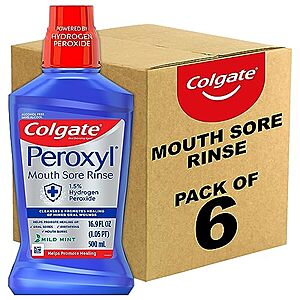 [SnS] $25.26 | 6-Pack 16.9-Oz Colgate Peroxyl Antiseptic Mouthwash and Mouth Sore Rinse at Amazon ($4.21 each)