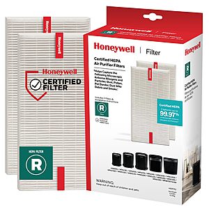 $29.00: Honeywell HEPA Air Purifier Filter R, 2-Pack for HPA 100/200/300 and 5000 Series