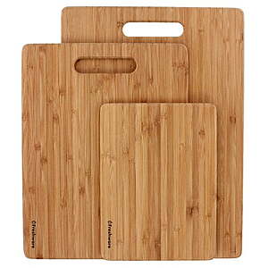 Freshware 3-Piece Bamboo Cutting Board Set, Reversible Kitchen Prep Boards, $9.79, Walmart