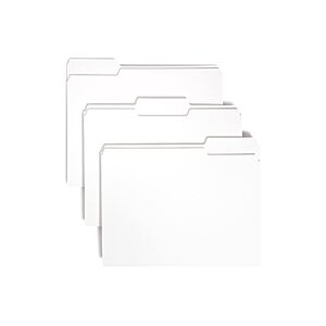 $20.41: Smead Standard File Folders, 100 Count, White, 1/3-Cut Tabs, Letter Size (12843)