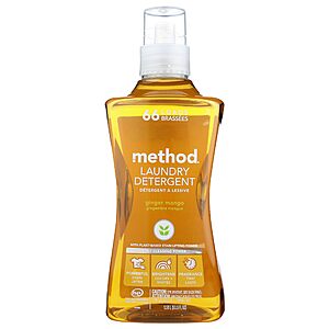 [S&S] $7.92: Method Liquid Laundry Detergent, Ginger Mango, 53.5 Fl Oz (66 Loads)