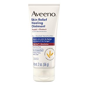 2-Oz Aveeno Skin Relief Healing Ointment w/ Triple Oat & Shea Butter $2.22 w/ S&S + Free Shipping w/ Prime or on $35+