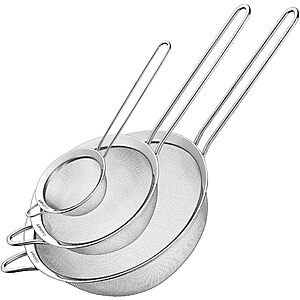 Cuisinart 3-Piece Stainless Steel Mesh Strainer Set (Silver) $5.60 w/ S&S + Free Shipping w/ Prime or on $35+