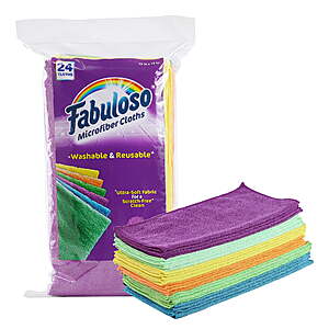24-Pack Fabuloso 13" x 13" Microfiber Cleaning Cloths (Rainbow) $5.99 + Free Shipping w/ Walmart+ or on $35+