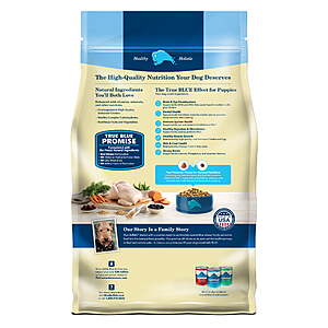 Blue Buffalo Life Protection Puppy Chicken Brown Rice 5 lb Bag $14.97