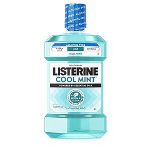 [S&S] Listerine Cool Mint Alcohol-Free Mild Mouthwash Mild Mint Flavor, 1.5 L $5.39