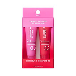 e.l.f. Squeeze Me More Lip Balm Duo (Cherry & Bubblegum) $4 + Free Shipping w/ Prime or on $35+