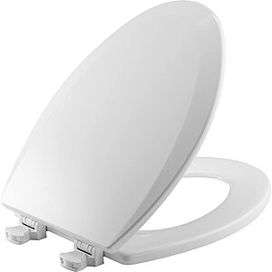 Bemis Wood Elongated Toilet Seat, Easy Clean Hinges, White $9.44 + Free S&H w/ Prime or $35+