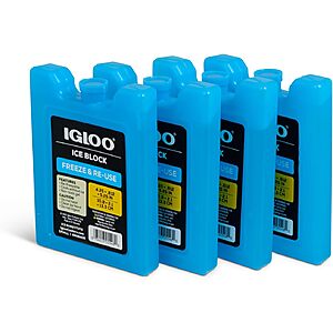 4-Pk Igloo Maxcold Small Freeze & Re-Use Ice Block $3.90