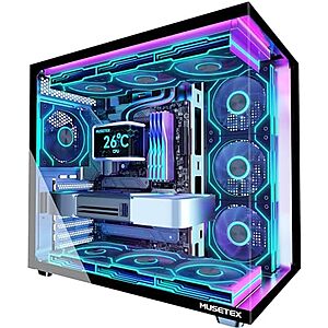 $79.99* | Musetex Y6 ATX Mid Tower Computer Case w/ 7x Infinity Mirror PWM ARGB Fans at Amazon