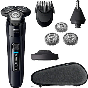 Philips Norelco - Rechargeable Electric Shaver 9600 with Extra Shave Heads Included S9507/87 - Black $113.99