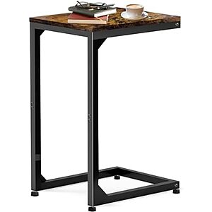 25" Artigarden C-Shaped End Table w/ Metal Frame (Bright Black) $14.97 + Free Shipping w/ Prime or on $35+