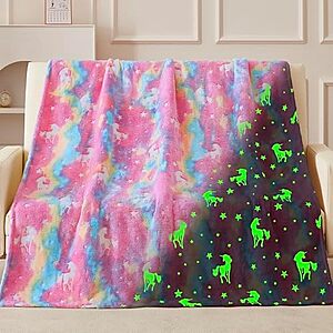 [AC] $12.74* | 2 × 50"x 60" QSTEHEML Glow in The Dark Blanket ($6.37 each) at Amazon