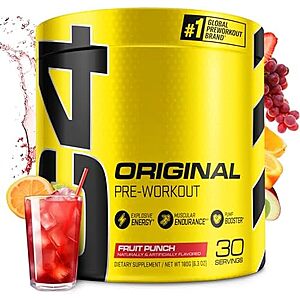 [SnS, AC] $11.81 | 30-Servings Cellucor C4 Original Pre Workout Powder (Fruit Punch) at Amazon