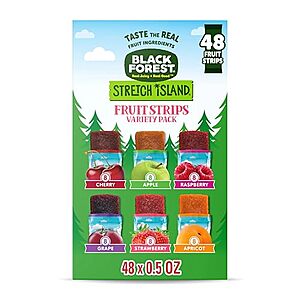 [SnS] $11.87** | 48-Count 0.5-Ounce Black Forest Stretch Island Fruit Strips (Variety Pack) at Amazon