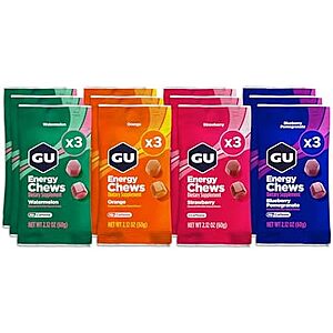 [NEW, SnS] $14.72 | GU Energy Chews, Assorted Flavors - 12 Bags (24 Servings Total) at Amazon