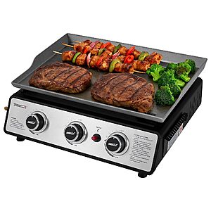$78.20: Royal Gourmet PD1301S 3-Burner Portable Gas Griddle 25,500 BTU 304 Sq.In. at Amazon