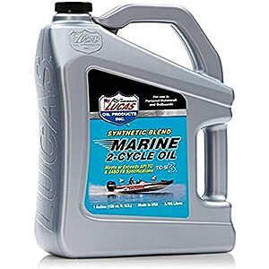 [NEW] $19.38 | Lucas Oil 10861 Synthetic Blend TC-W3 2-Cycle Marine Oil - 1 Gallon at Amazon
