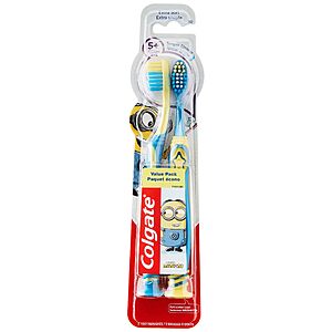 2-Pack Colgate Kids Extra Soft Bristles Toothbrush (Minions) $2.61 w/ S&S + Free Shipping w/ Prime or on orders over $35