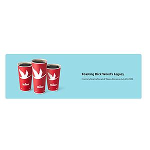WAWA Any Size HOT COFFEE FREE TODAY at WAWA Stores JULY 20