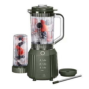 Thyme & Table 1100W Countertop Blender Duo w/ 57-Ounce Pitcher & 25-Ounce To-Go Cup (Dusty Moss) $29.75 + Free Shipping w/ Walmart+ or on $35+