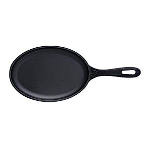 $11.30: Victoria Cast Iron Fajita Skillet, Black Oval Cast Iron Serving Platter, Made in Colombia at Amazon