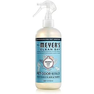 [SnS] $5.22 | 12-Oz Mrs. MEYER'S CLEAN DAY Pet Odor Neutralizer (Coconut Leaf) at Amazon