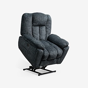 37.6" FlexiSpot XL6 Air Power Lift Recliner w/ Massage, Heat & Cup Holder (Blue/Blue Gray) $295 + Free Shipping