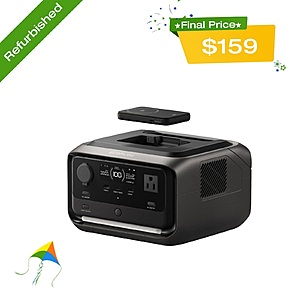 Refurbished: EcoFlow River 3 Plus 286Wh Wireless Boost Combo & 5000mAh RAPID Power Bank $159