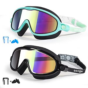 Amazon - Swim Goggles 2 Pack Anti-Fog Anti-UV Wide View Swimming Goggles for Kids 3-14 - $7.49$