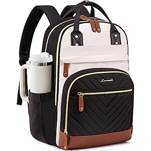 LOVEVOOK Laptop Backpack Women with Giant Tumbler Holder,15.6 inch Waterproof Work Travel Backpack Computer Laptop Bag,Cute College Nurse Teacher Backpack Purse $23.9