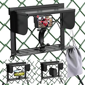 LC-dolida Foldable Phone Fence Mount w/ Sunshade for iPhone, GoPro, Mevo & Action Cameras $13.84 + Free Shipping w/ Prime or on $35+