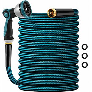 Garden Hose 50ft, Non-Expanding Water Hose Ultra Lightweight, Kink-Free, Sturdy, Flexible, Abrasion Resistant Hose for Yard, Lawn, Outdoor, Marine and Camper $17.99