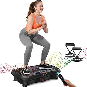AXV Vibration Plate Fitness Platform Exercise Machine Vibrating Shaking Full Body Shaker Workout Vibrate Stand Shake Board Sport for Weight Loss $69.99