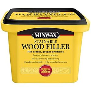 [NEW] $3.59 | Minwax Stainable Wood Filler, 16 oz at Amazon