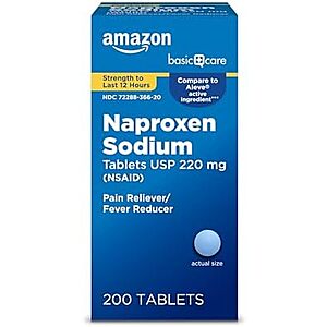 [SnS, AC] $4.81 | 200-Count Amazon Basic Care Naproxen Sodium Tablets at Amazon