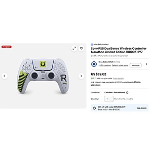 Sony PS5 DualSense Wireless Controller Marathon Limited Edition $69.72