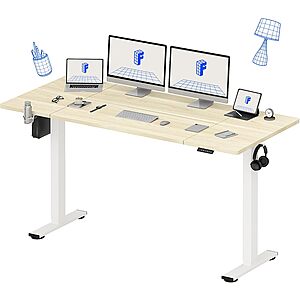 79" x 32" FLEXISPOT Electric Standing Desk w/ Cable Management, Cup Holder & Hook (White Wood Grain) $233.99 + Free Shipping