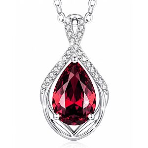 CDE Infinity Teardrop Birthstone Necklace Adjustable Jewelry for Women Gift $35.99