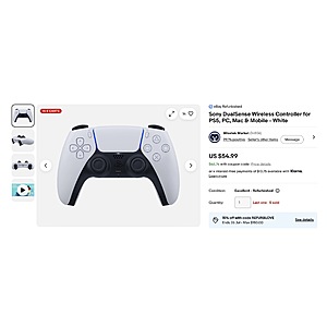 Sony DualSense Wireless Controller for PS5- white (like-new) $46.74