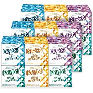 [SnS] $14.73 | 18-Pack 66-Count Presto! Ultra-Soft 3-Ply Premium Facial Tissues at Amazon