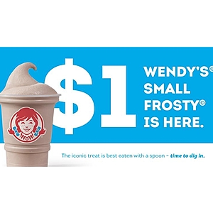 Wendy's Small Classic Frosty $1