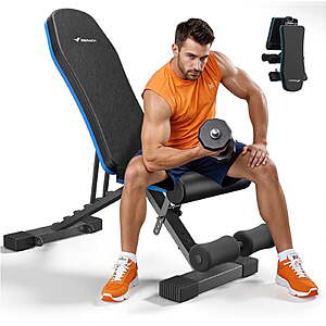MERACH 990-lb Adjustable Weight Bench w/ Leg Extension $75.99 + $10 Walmart Cash + Free Shipping