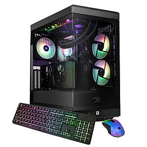 iBUYPOWER Y40 Gaming Desktop PC: Intel Ultra 7 265F CPU, RTX 5070, 32GB DDR5, 1TB SSD, Gamer Keyboard and Mouse $1698.9