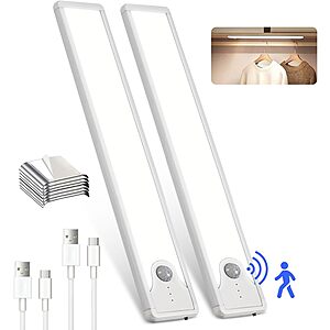 2-Pack 8" SUNLINKCO 41-LED Rechargeable Magnetic Motion Sensor Under Cabinet Lights $5.99 ($2.99 each) + Free Shipping w/ Prime or on $35+
